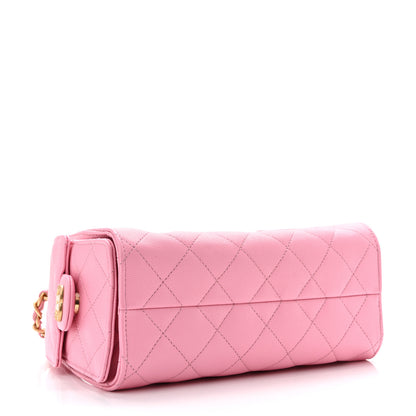 Chanel Caviar Quilted Mini Chanel 25 Handbag Pink 8 of 21