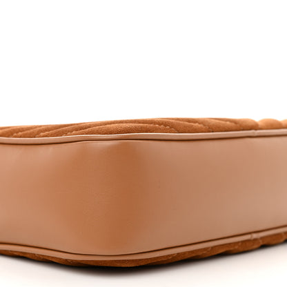 Saint Laurent Suede Matelasse Monogram Lou Camera Bag Cinnamon 9 of 11