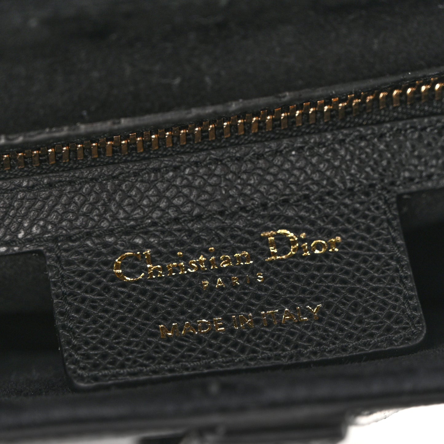 Grained Calfskin Saddle Bag With Strap Black