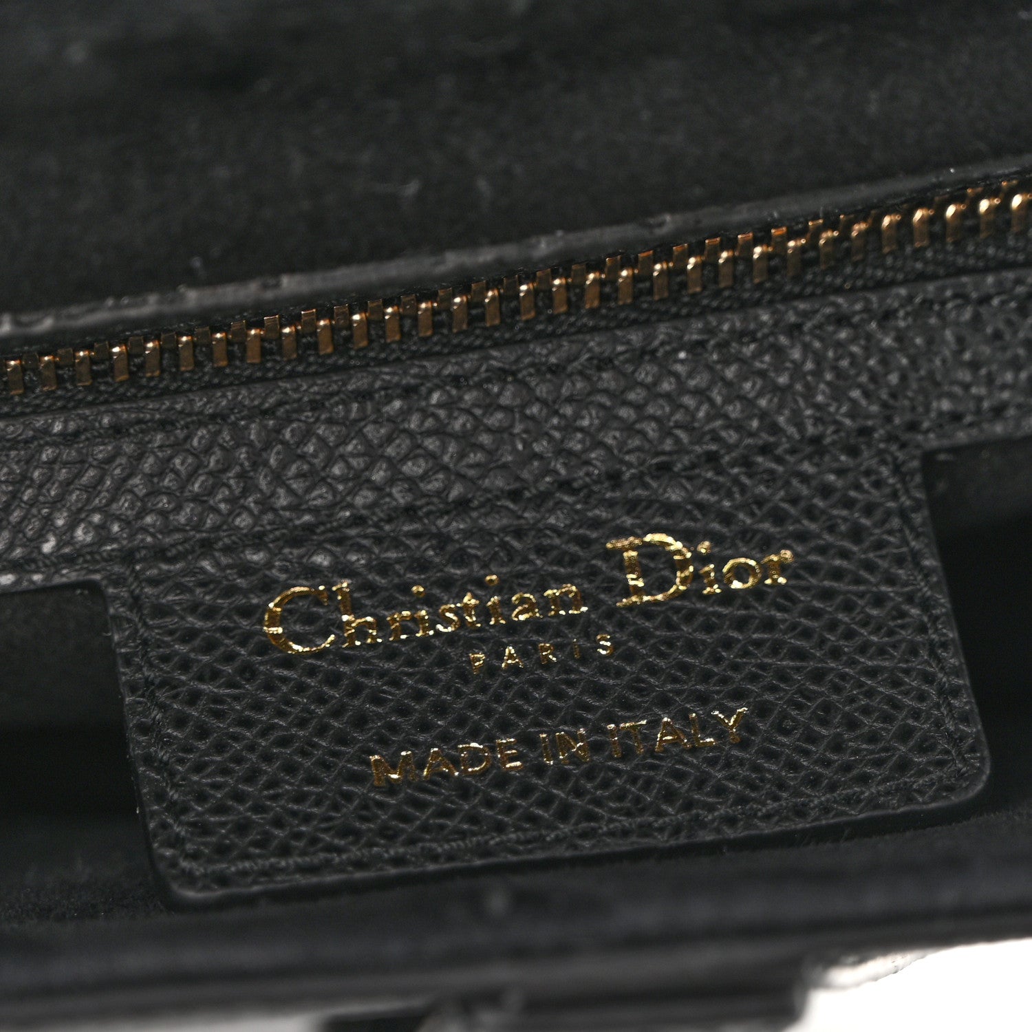 Christian Dior Grained Calfskin Saddle Bag With Strap Black 6 of 10