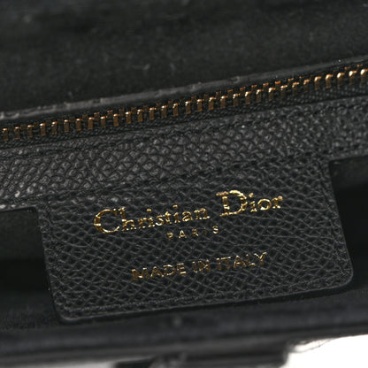 Christian Dior Grained Calfskin Saddle Bag With Strap Black 6 of 10