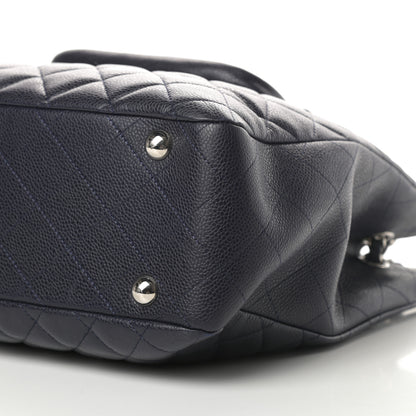 Chanel Caviar Quilted Flap Tote Marine 10 of 11
