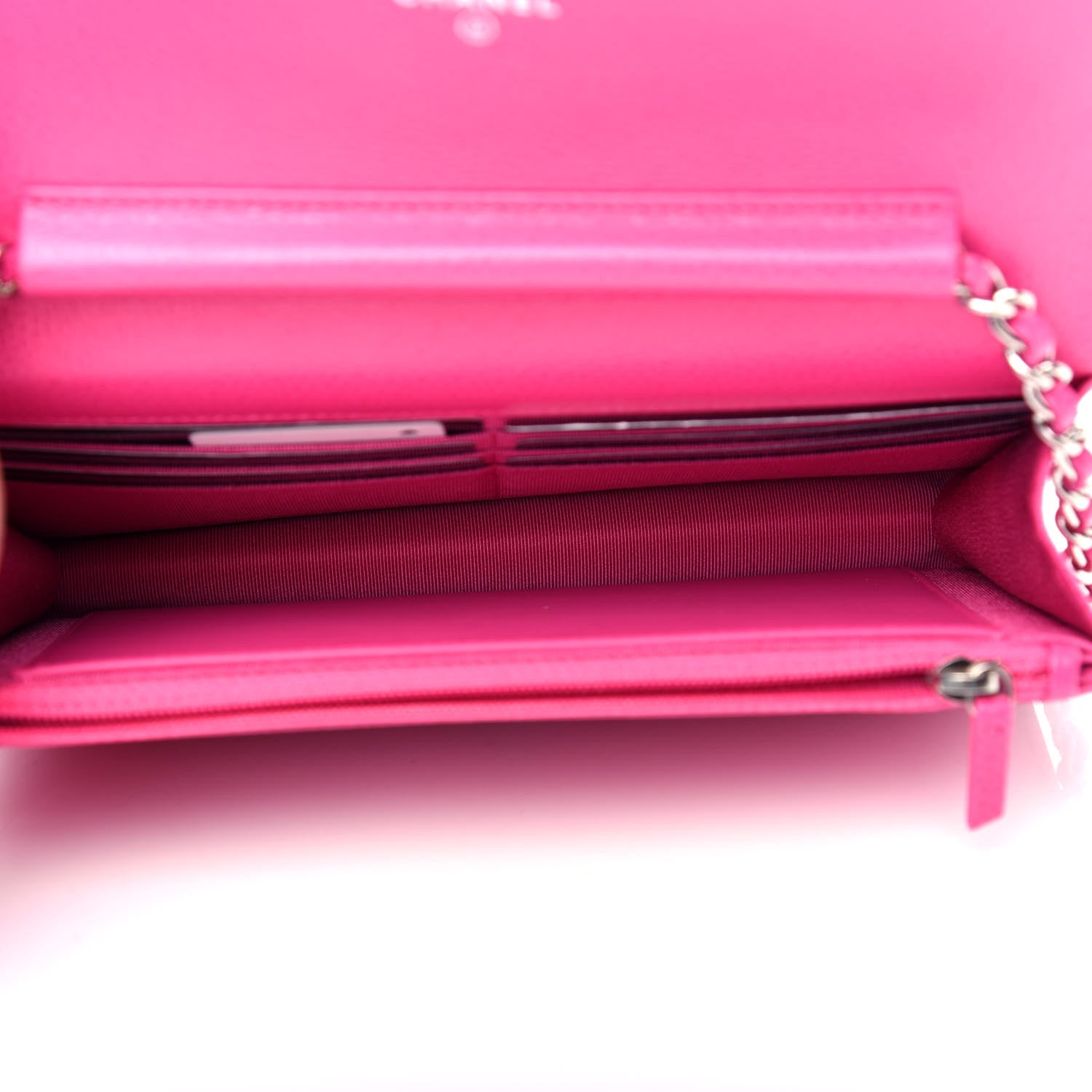 Chanel Caviar Quilted Wallet on Chain WOC Pink 5 of 11