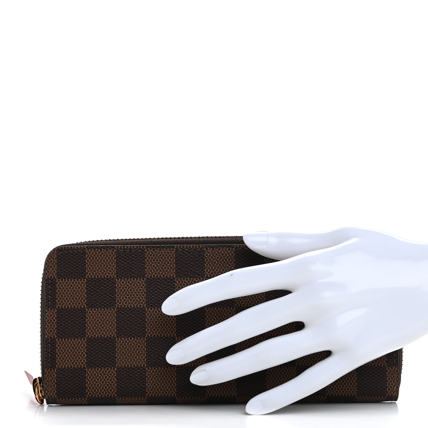 Louis Vuitton Damier Ebene Clemence Wallet Cherry 2 of 8