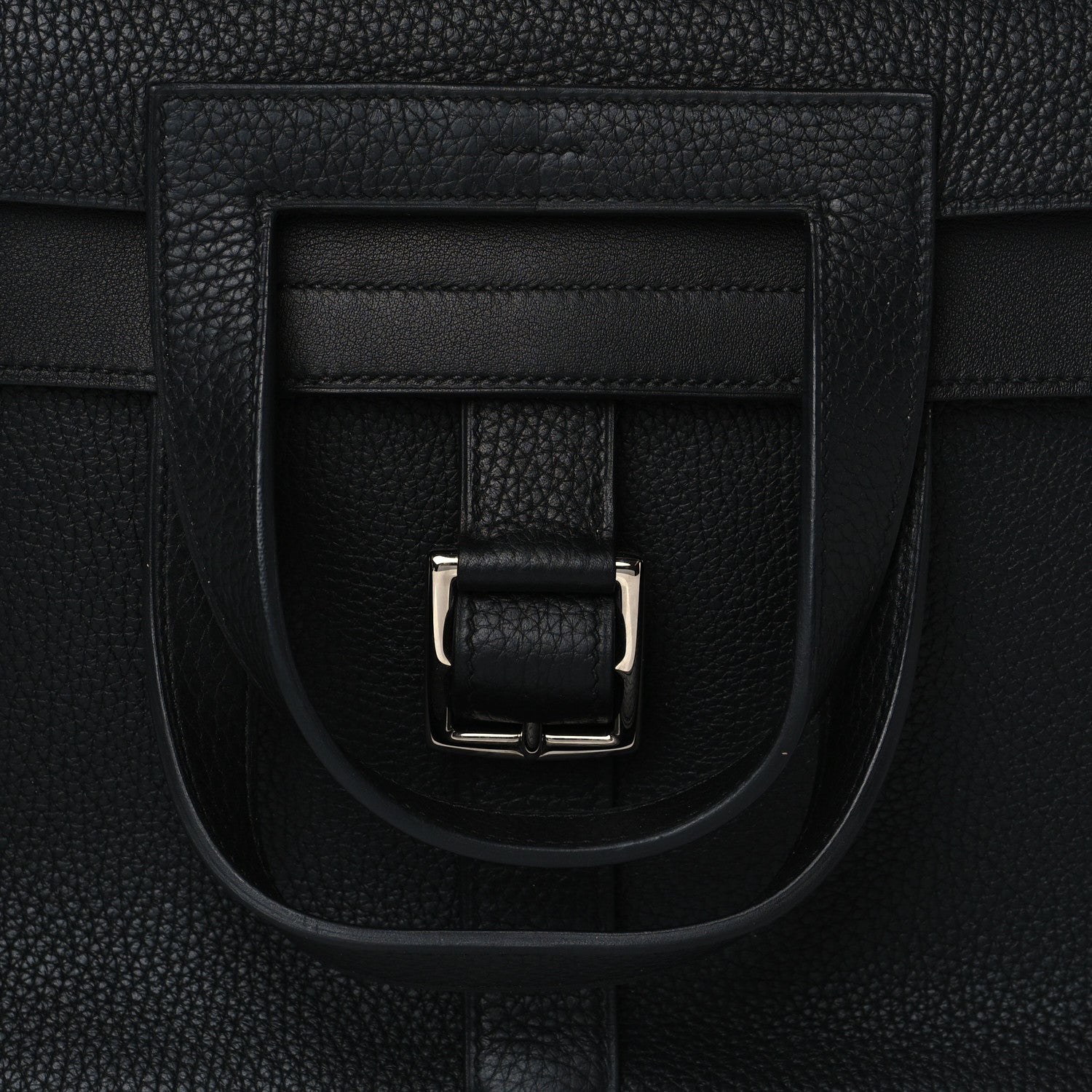 Hermes Taurillon Clemence Halzan 31 GM Black 8 of 10