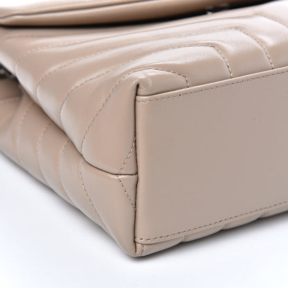 Saint Laurent Calfskin Y Quilted Monogram Small Loulou Chain Satchel Nude Powder 8 of 9