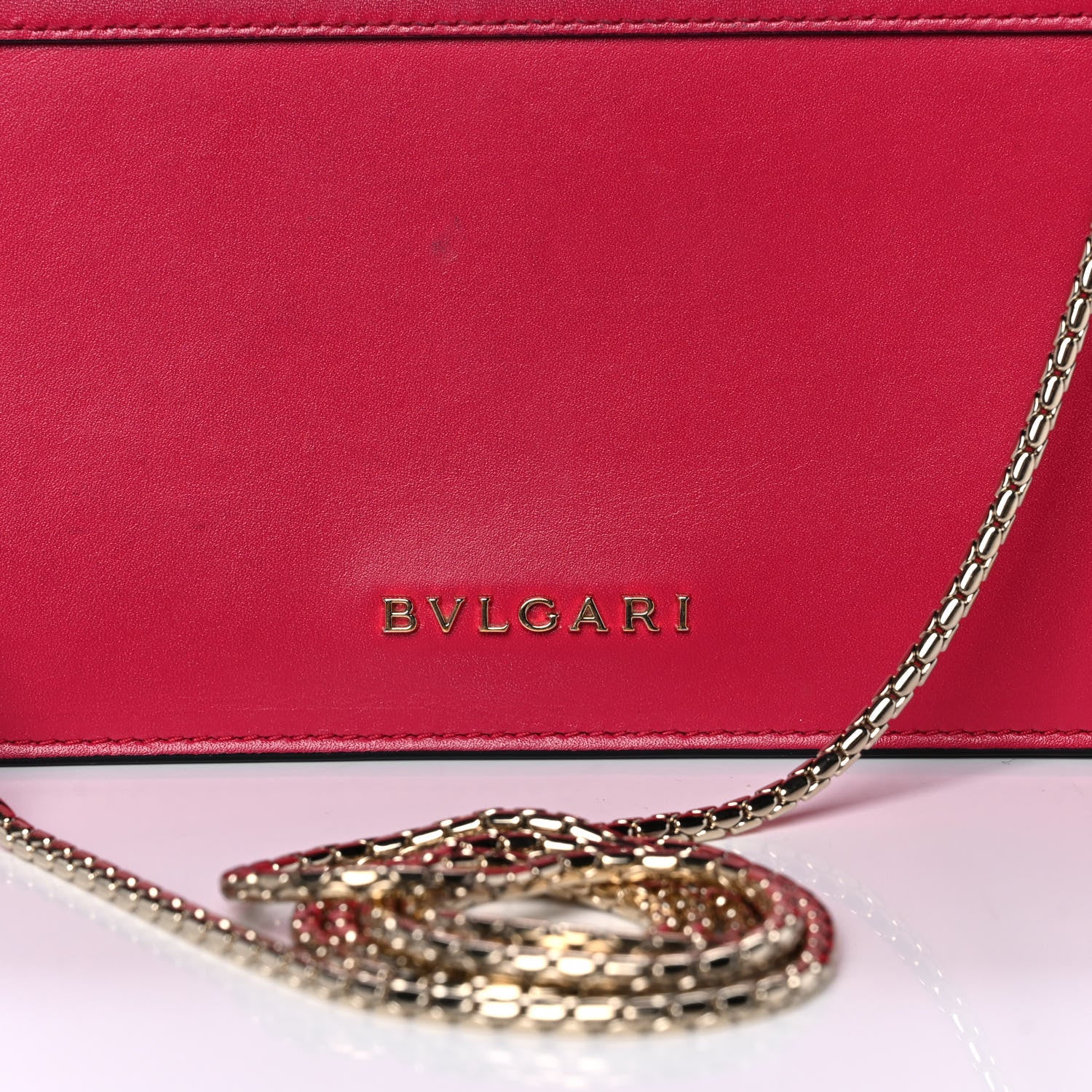 Bulgari Calfskin Serpenti Forever Crossbody Bag Ruby Red 10 of 12