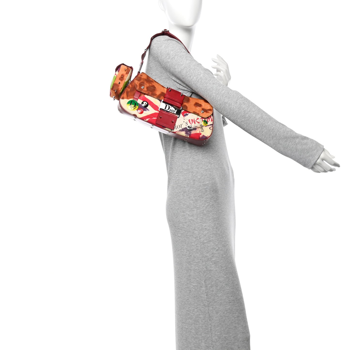 Canvas Calfskin Le Victim Street Chic Columbus Ave Bag Red Multicolor