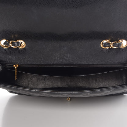 Chanel Caviar Quilted Jumbo Single Flap Black 5 of 8