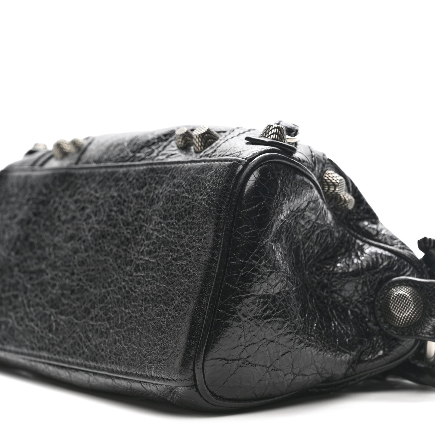 Agneau Arena Mini Le Cagole Duffle Crossbody Bag Black