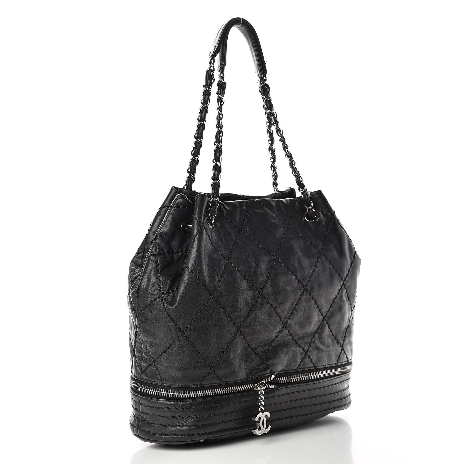 Chanel Lambskin Expandable Tote Black 3 of 15