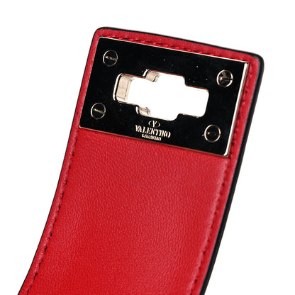 Valentino Garavani Nappa Candystud Wallet on Chain Rouge Pur 12 of 13