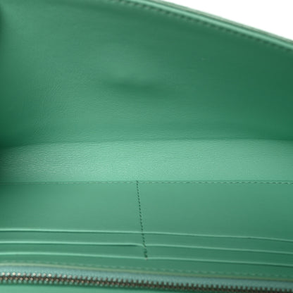 Jimmy Choo Snakeskin Embossed Chain Clutch Miami Mint 6 of 10