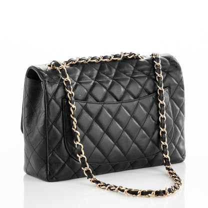 Chanel Caviar Quilted Jumbo Single Flap Black 3 of 10