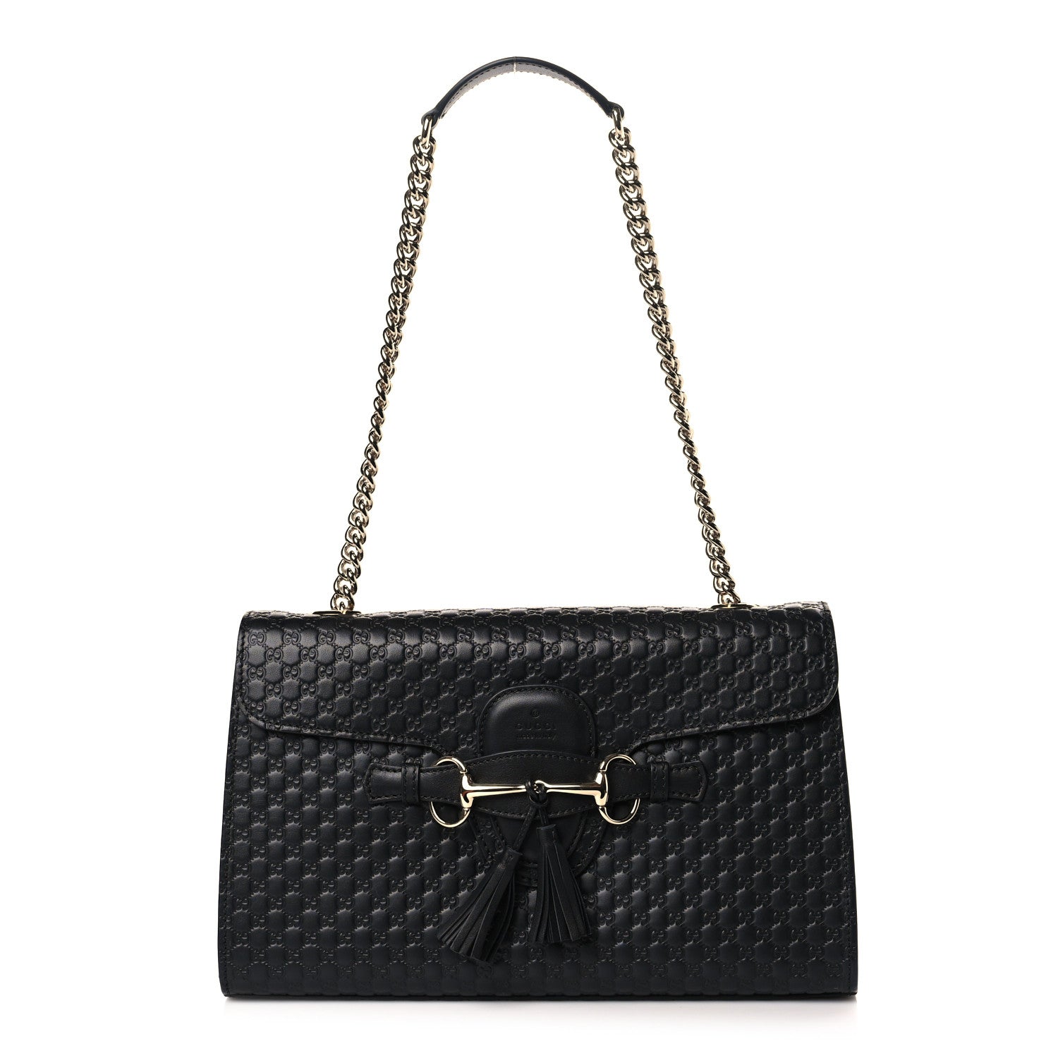Gucci Microguccissima Medium Emily Chain Shoulder Bag Black 1 of 10