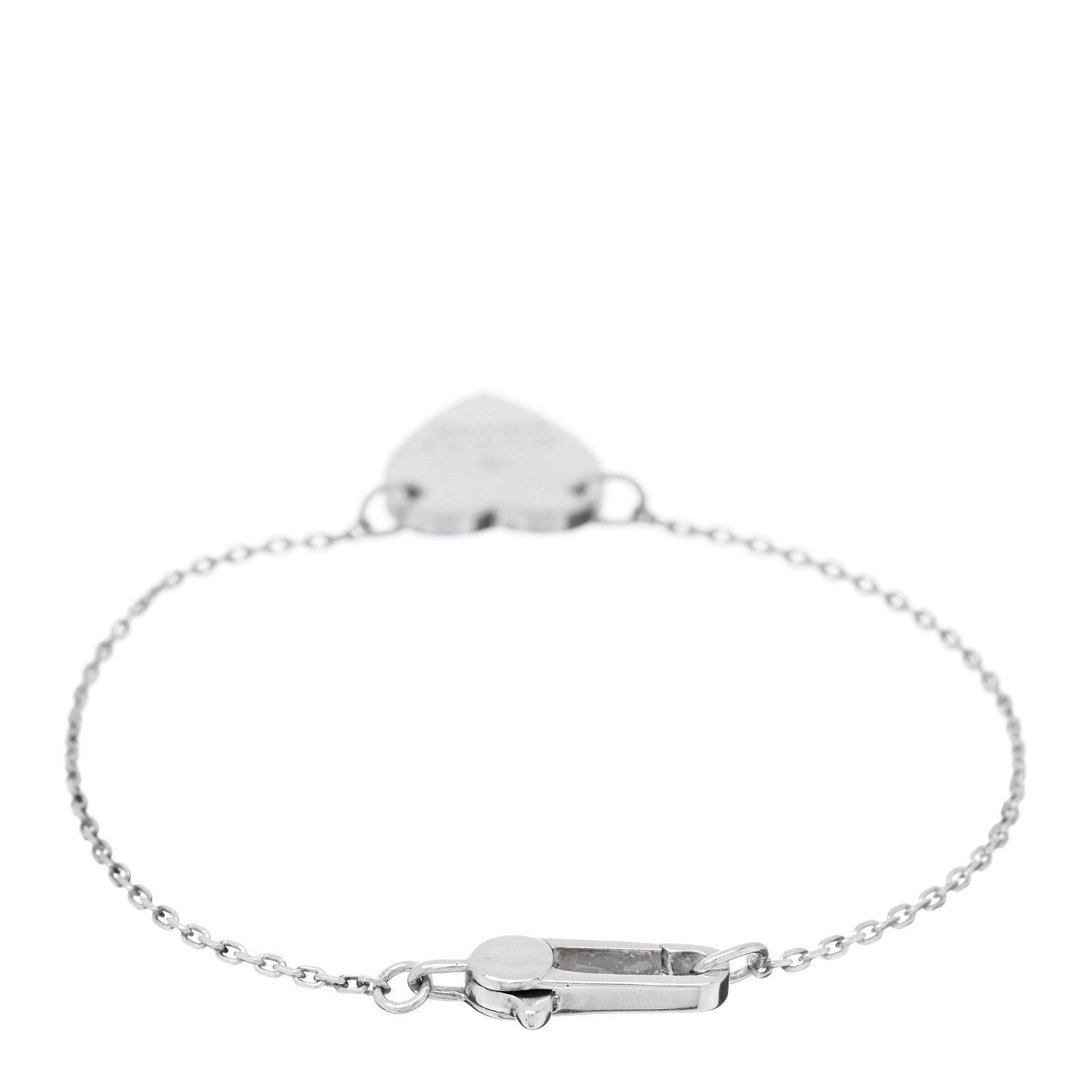 Gucci Sterling Silver Trademark Heart Bracelet 2 of 4