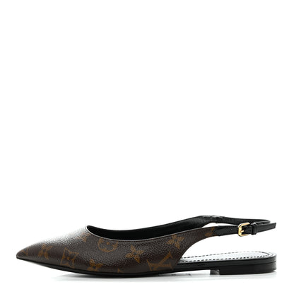 Louis Vuitton Patent Monogram Cherie Slingback Ballerina Flats 37 1 of 12
