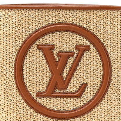 Louis Vuitton Raffia Petit Bucket Caramel 6 of 9