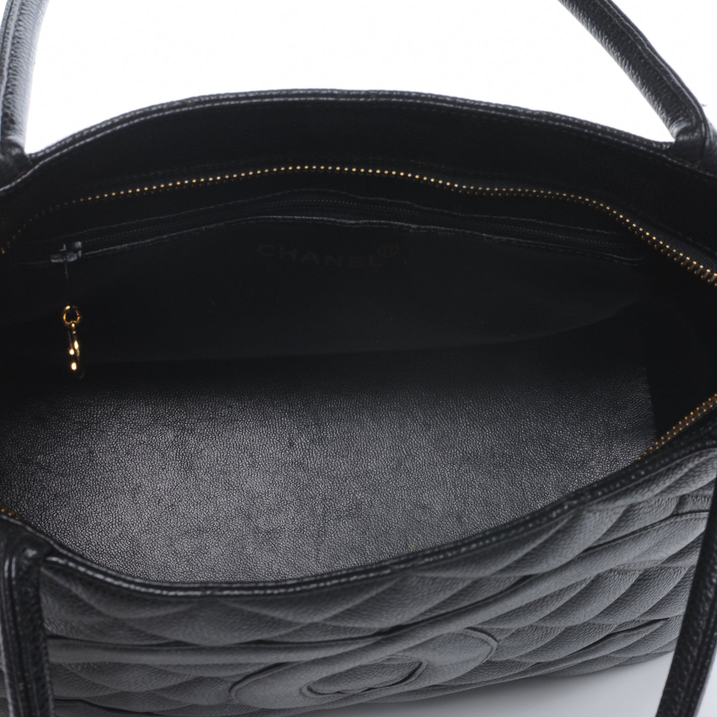 Caviar Medallion Tote Black