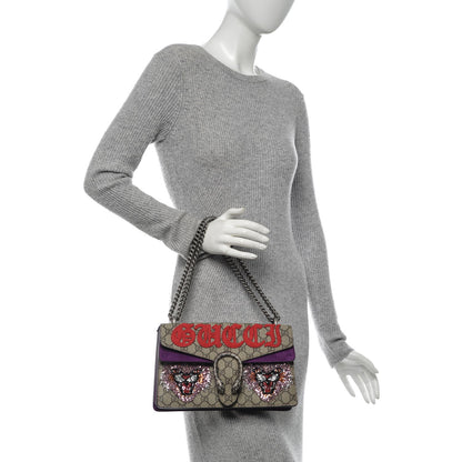 Gucci GG Supreme Monogram Embroidered Small Dionysus Shoulder Bag Purple 2 of 7