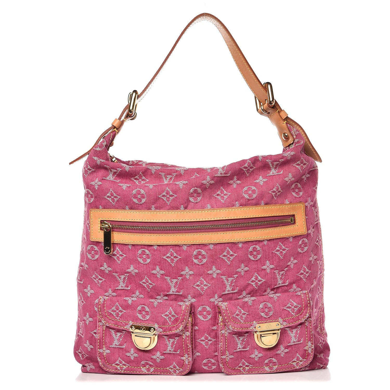 Louis Vuitton Denim Baggy GM Fuchsia 1 of 9