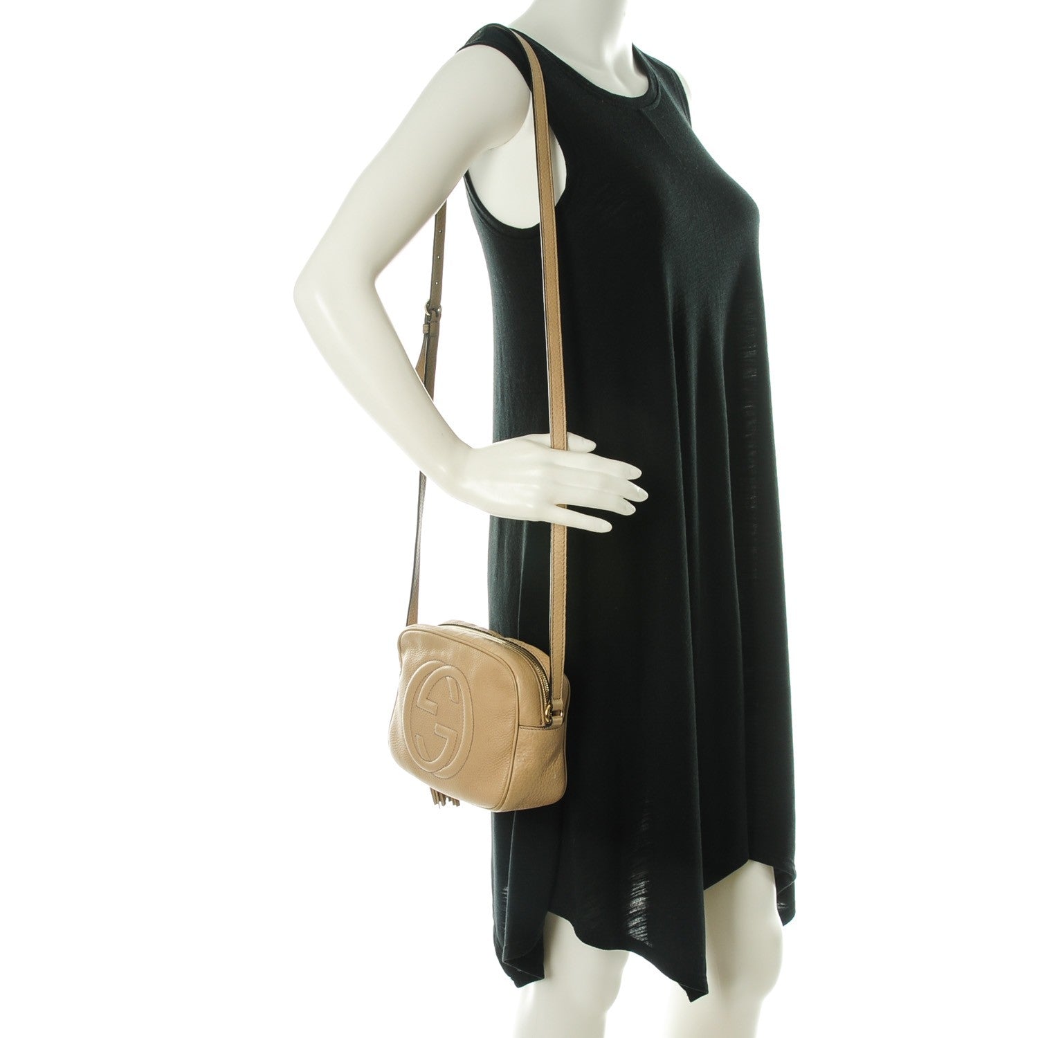 Gucci Pebbled Calfskin Small Soho Disco Bag Cream 2 of 8