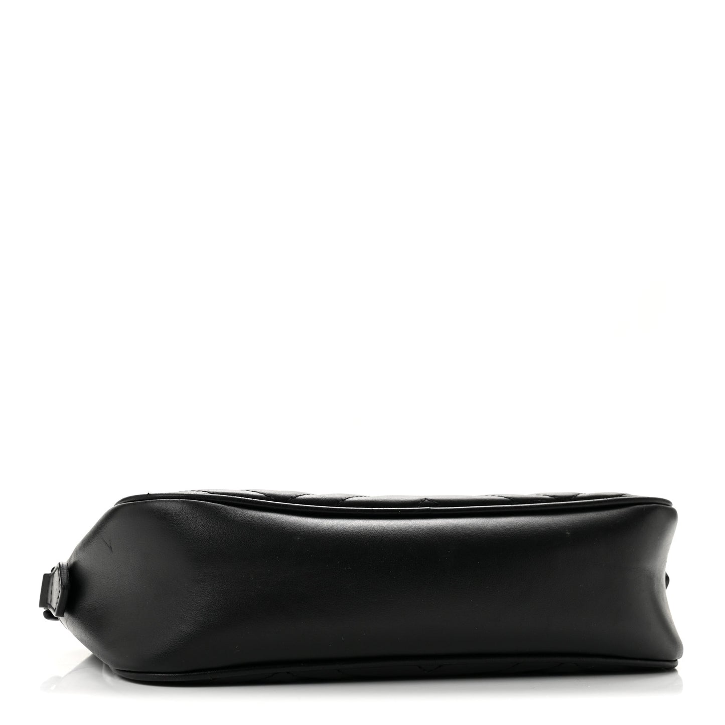 Calfskin Matelasse Monochrome Small GG Marmont Chain Shoulder Bag Black