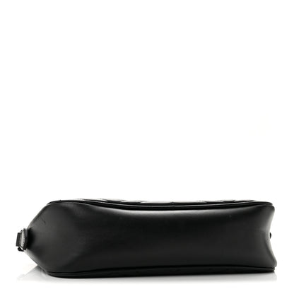 Gucci Calfskin Matelasse Monochrome Small GG Marmont Chain Shoulder Bag Black 3 of 12