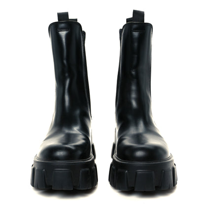 Prada Spazzolato Rois Monolith Chelsea 55mm Tall Boots 38 Black 3 of 8