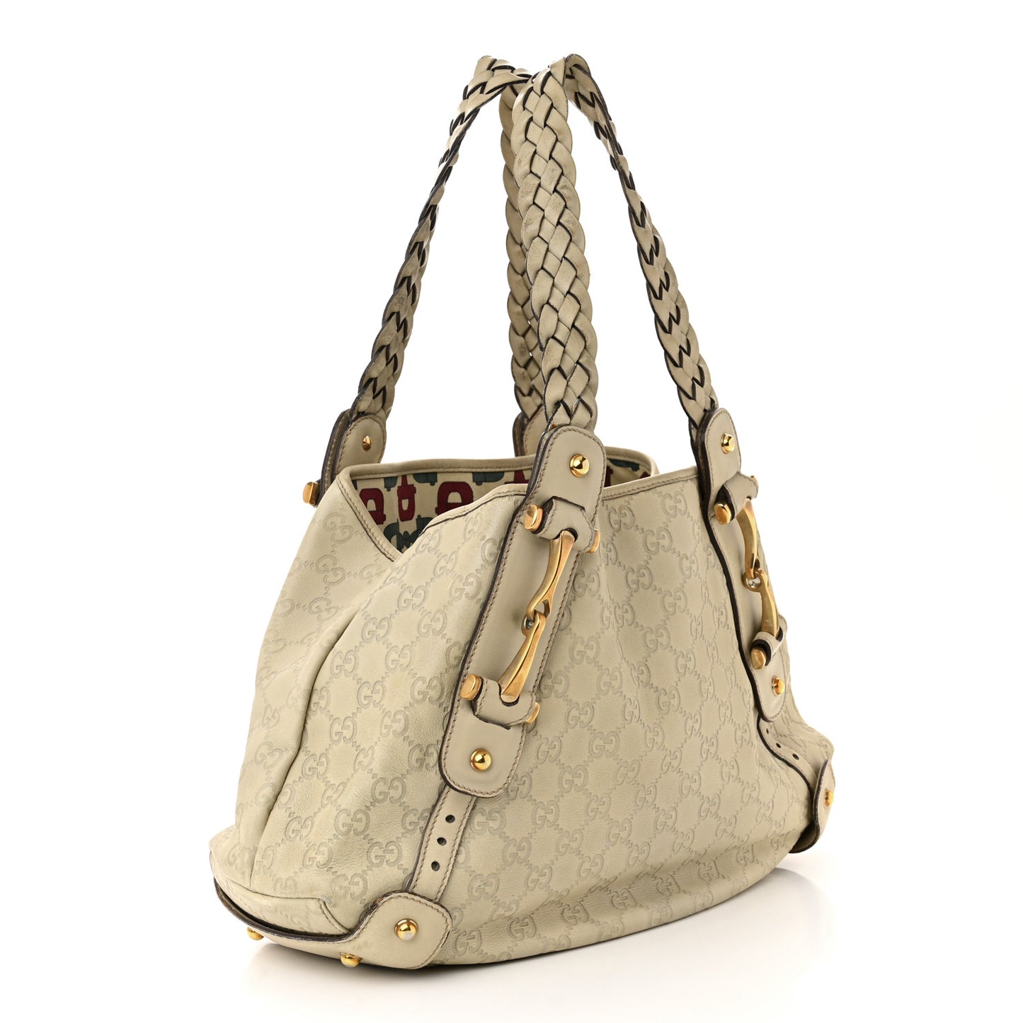 Guccissima Small Pelham Shoulder Bag Off White