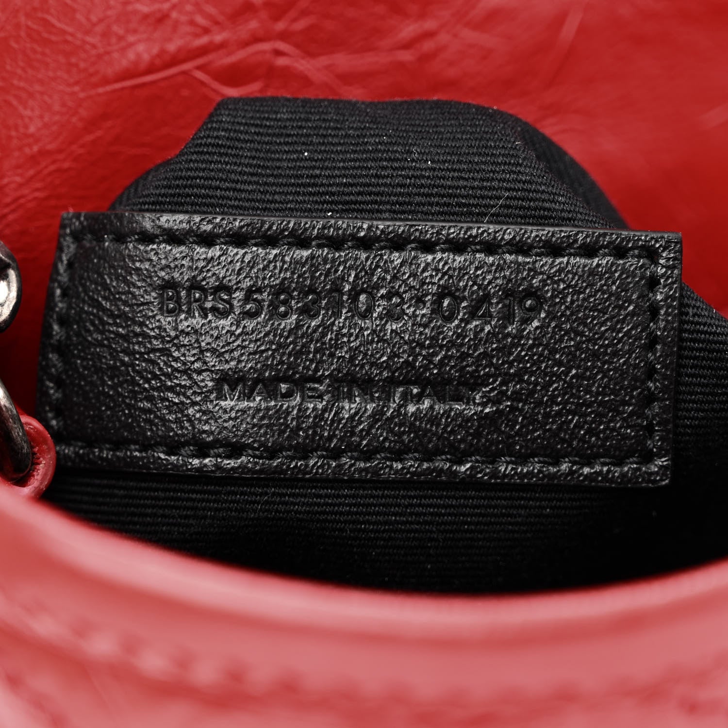 Saint Laurent Crinkled Calfskin Matelasse Monogram Niki Chain Wallet Red 7 of 12