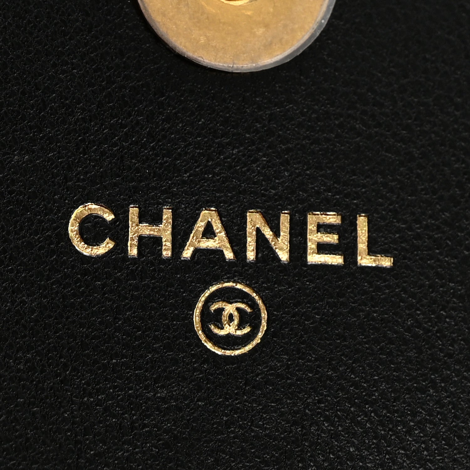 Chanel Lambskin Quilted Chanel 19 Phone Holder With Chain Black