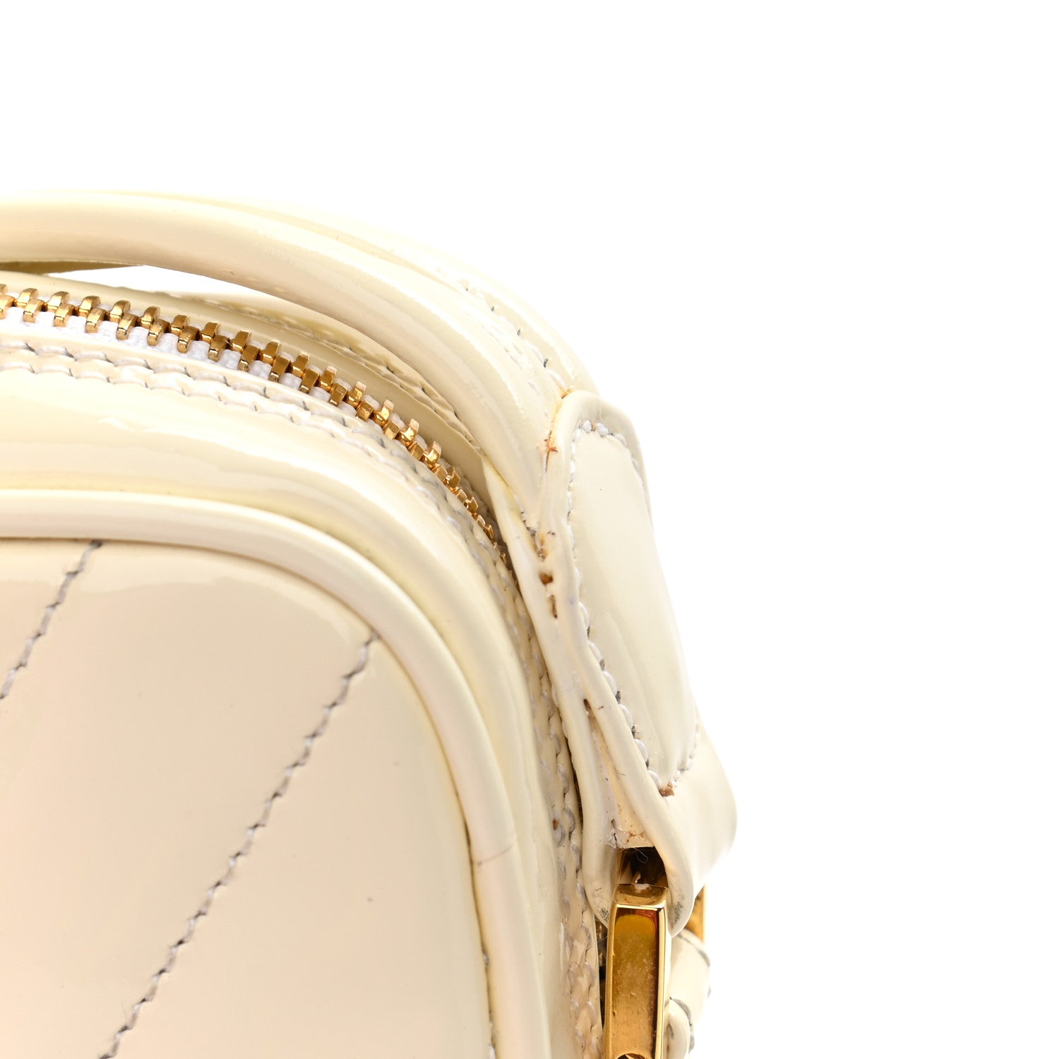 Chanel Patent Chevron Camera Bag White 11 of 12