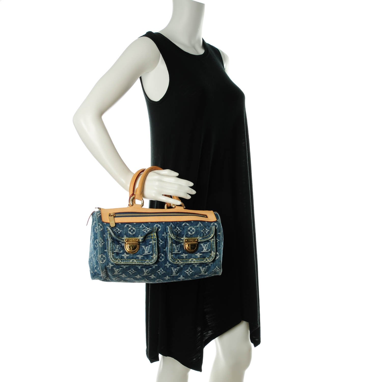 Louis Vuitton Monogram Denim Neo Speedy Blue 2 of 10