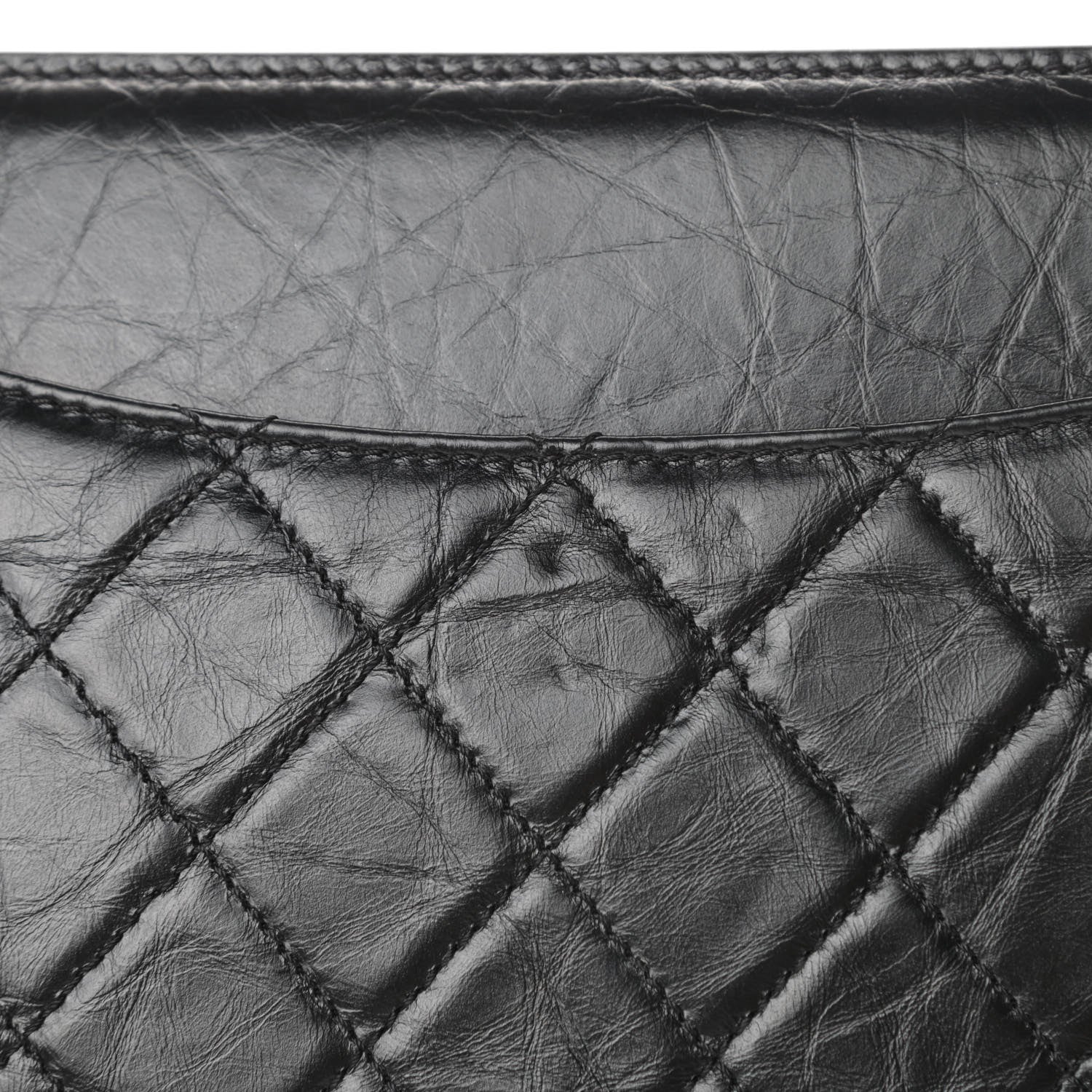 Chanel Aged Calfskin Quilted Shoulder Bag Black 11 of 13