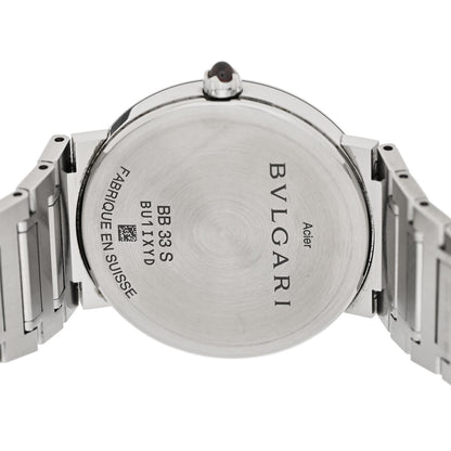 Bulgari Stainless Steel Diamond 33mm Quartz Watch Silver 4 of 7