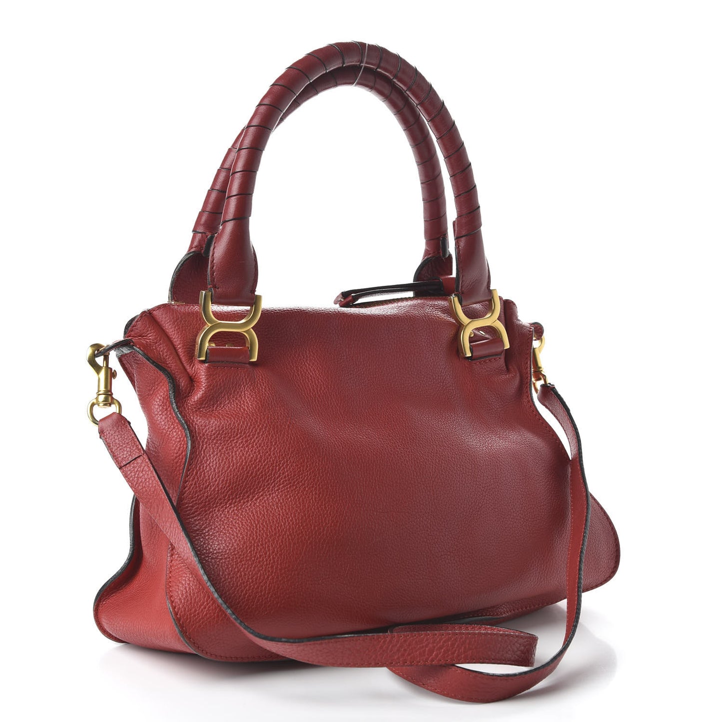 Calfskin Medium Marcie Satchel Red