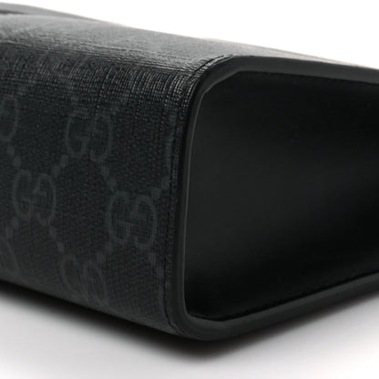 Gucci GG Supreme Monogram Selleria Calfskin Web New Web Cosmetic Case Black 8 of 9