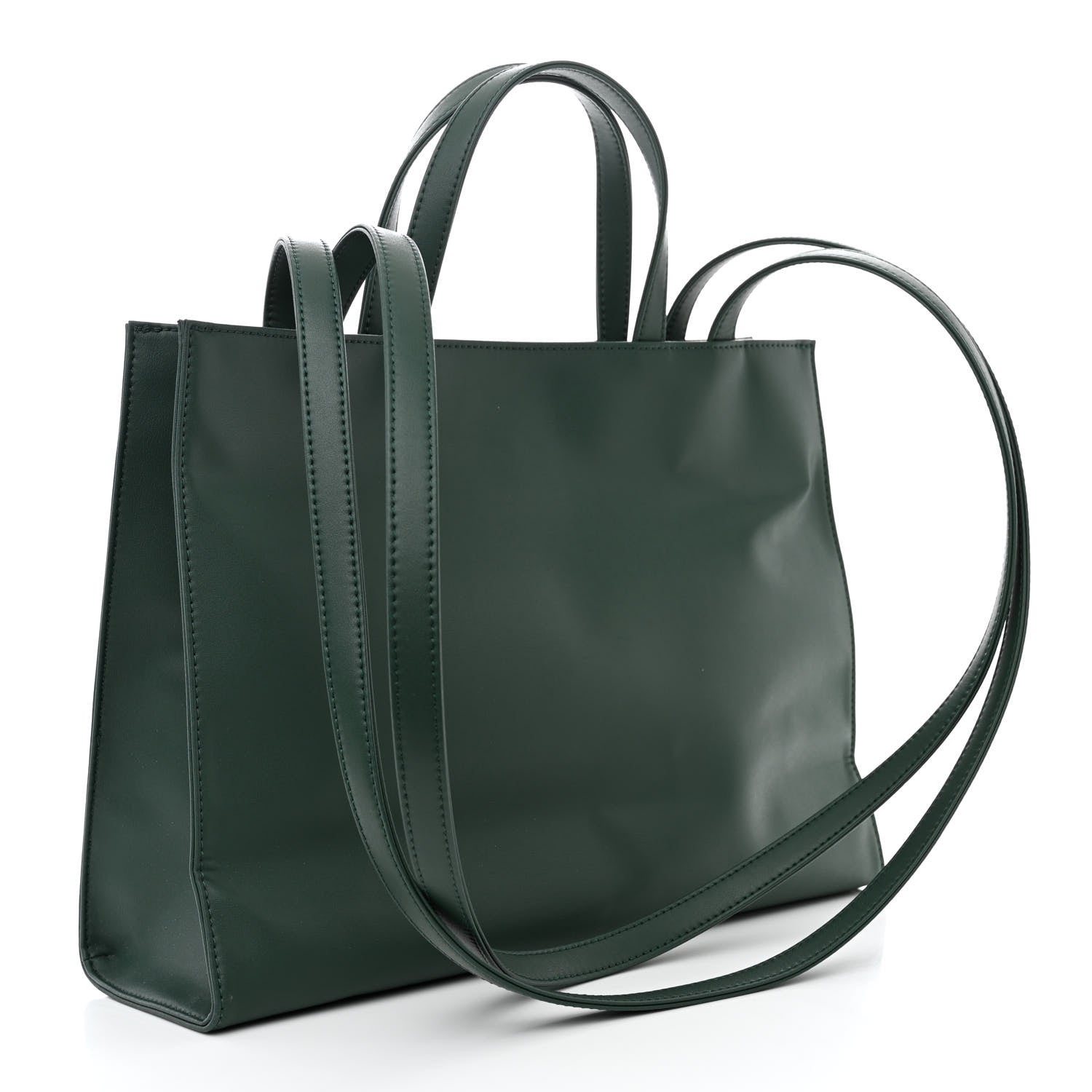 Telfar Vegan Leather Medium Shopping Bag Dark Olive 3 of 11
