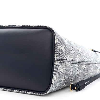 Louis Vuitton Monoglam Neverfull MM Blue 11 of 12