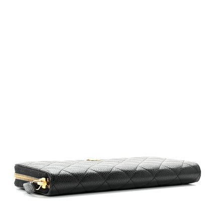 Chanel Caviar Quilted Large Gusset Zip Around Wallet Black 4 of 10