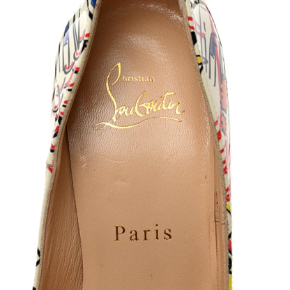 Christian Louboutin Patent Loubitag So Kate 120 Pumps 36.5 White Multi 6 of 7