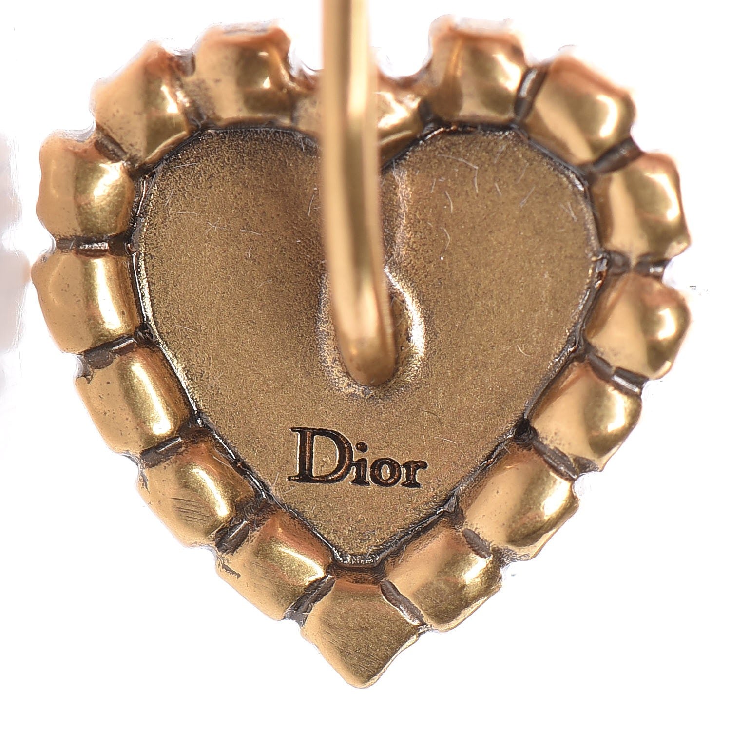 Christian Dior Metal Bee J'Adior Earrings Aged Gold 4 of 5