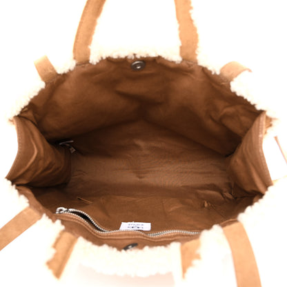 Telfar X UGG Suede Shearling Medium Shopping Bag Chestnut 5 of 11
