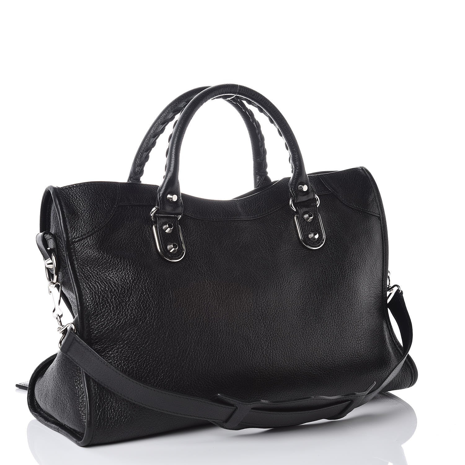 Balenciaga Chevre Silver Metallic Edge Hardware City Black 3 of 7
