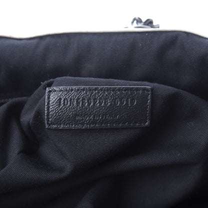 Saint Laurent Pebbled Lambskin Chevron Monogram Large Nolita White Vintage 9 of 9