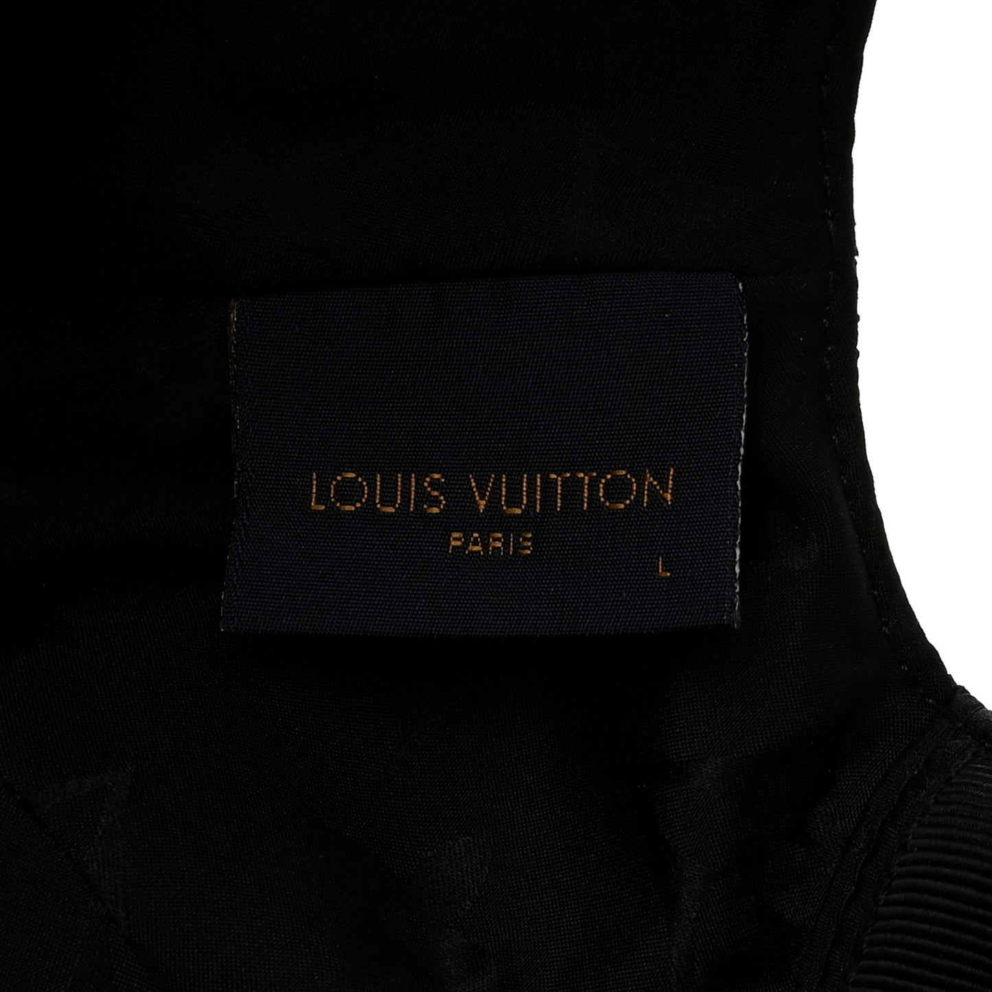 Calfskin Shearling Monogram Cap L Black