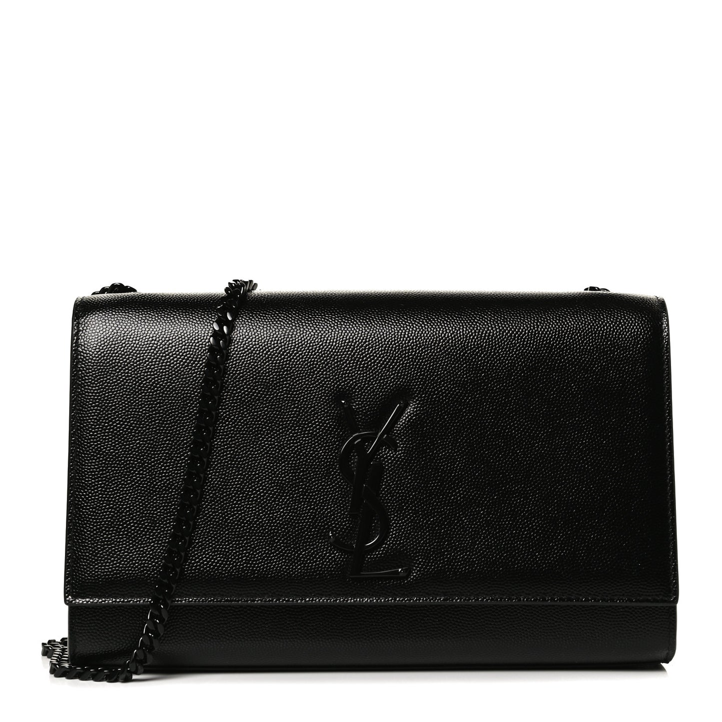 Grain De Poudre Medium Classic Monogram Kate Satchel Black