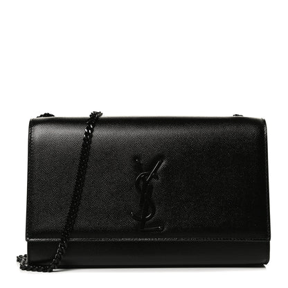 Saint Laurent Grain De Poudre Medium Classic Monogram Kate Satchel Black 1 of 12