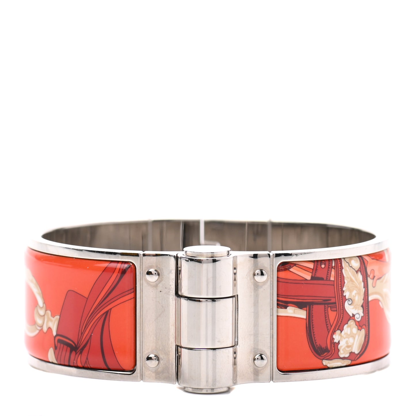 Enamel Printed Wide Brides De Gala Hinged Bracelet S